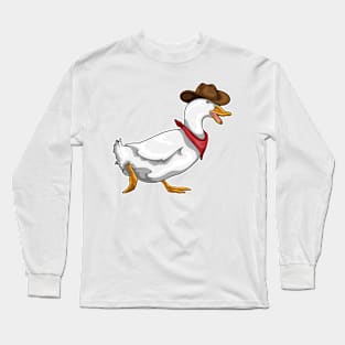 Duck Cowboy Cowboy hat Long Sleeve T-Shirt